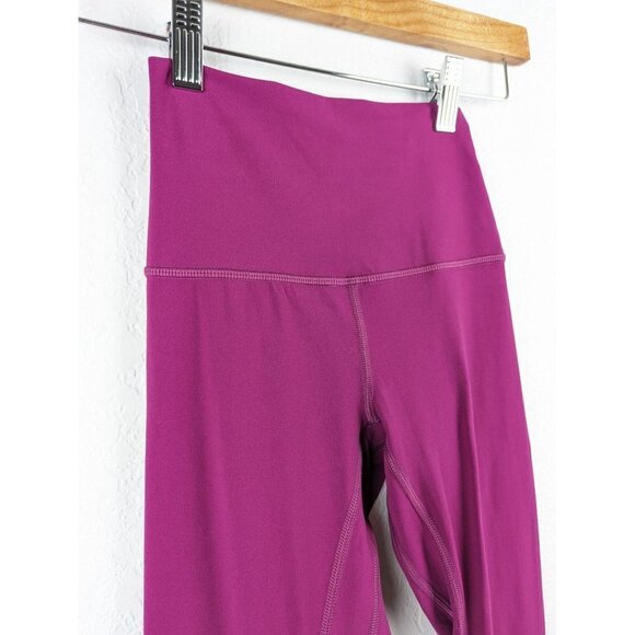 Lululemon Align Crop Size 2 Deep Fuschia Leggings Yoga Run Gym Athletic Soft - Picture 2 of 9